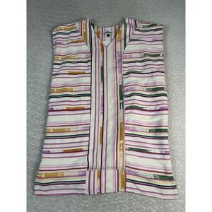 Arloom Blouse Womens XS/S Multicolor Striped V Neck Tunic Top Boho Woven Casual